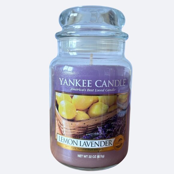 Yankee Candle Lemon Lavender 22 Oz Large Jar Candle USA New - Picture 1 of 4